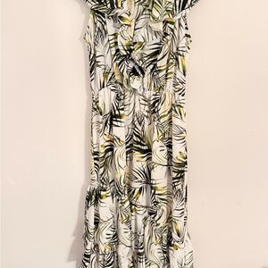 Misa Los Angeles Leaf Pattern Dress